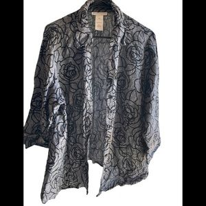 100% Linen shirt floral design 18w